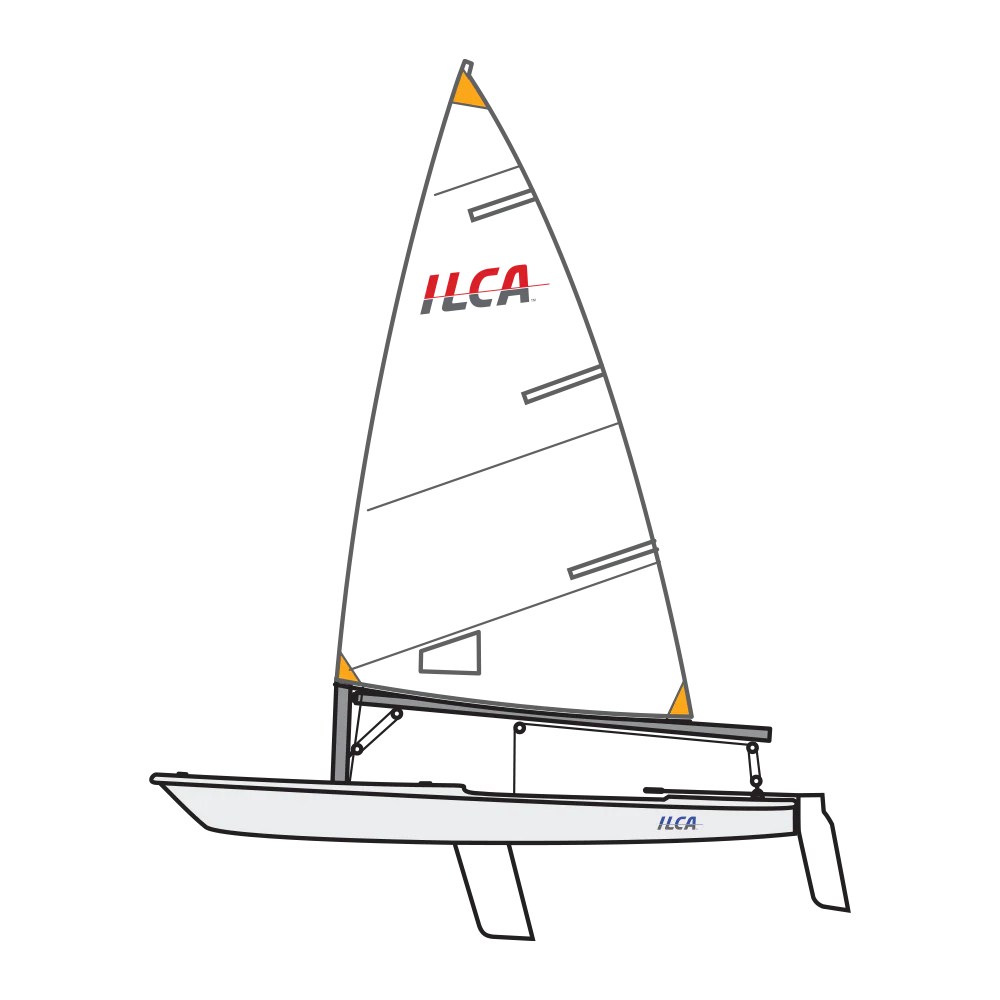 ILCA 4 dinghy boat